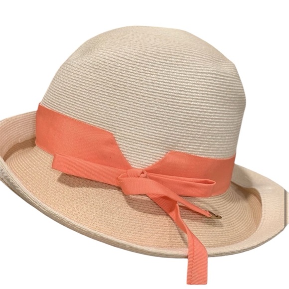 Norman Durand Vintage Women’s Beige Peach Straw Hat - Picture 6 of 11